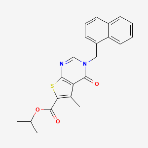 isopropyl 5-methyl-3-(1-naphthylmethyl)-4-oxo-3,4-dihydrothieno[2,3-d]pyrimidine-6-carboxylate