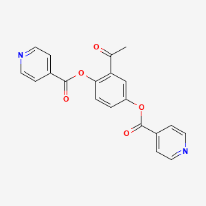 molecular formula C20H14N2O5 B3478383 2-acetyl-1,4-phenylene diisonicotinate 