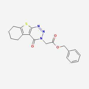 molecular formula C18H17N3O3S B3478403 benzyl (4-oxo-5,6,7,8-tetrahydro[1]benzothieno[2,3-d][1,2,3]triazin-3(4H)-yl)acetate 