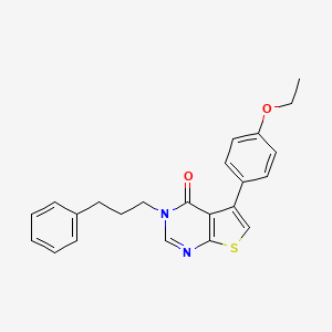 molecular formula C23H22N2O2S B3478414 5-(4-ethoxyphenyl)-3-(3-phenylpropyl)thieno[2,3-d]pyrimidin-4(3H)-one 