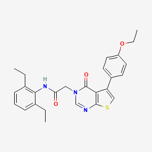 molecular formula C26H27N3O3S B3478427 N-(2,6-diethylphenyl)-2-[5-(4-ethoxyphenyl)-4-oxothieno[2,3-d]pyrimidin-3(4H)-yl]acetamide 