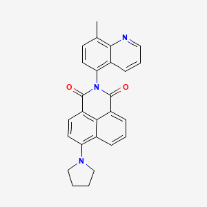 molecular formula C26H21N3O2 B3478430 2-(8-methyl-5-quinolinyl)-6-(1-pyrrolidinyl)-1H-benzo[de]isoquinoline-1,3(2H)-dione 