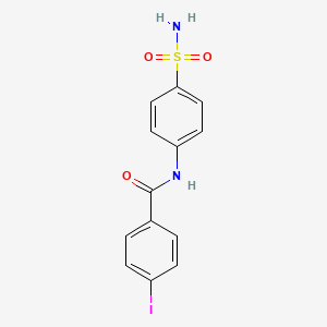 molecular formula C13H11IN2O3S B3478443 N-[4-(aminosulfonyl)phenyl]-4-iodobenzamide 