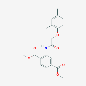 molecular formula C20H21NO6 B3478449 dimethyl 2-{[(2,4-dimethylphenoxy)acetyl]amino}terephthalate 