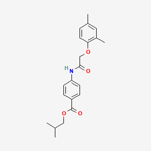 molecular formula C21H25NO4 B3478452 isobutyl 4-{[(2,4-dimethylphenoxy)acetyl]amino}benzoate 