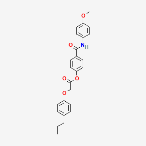 4-{[(4-methoxyphenyl)amino]carbonyl}phenyl (4-propylphenoxy)acetate