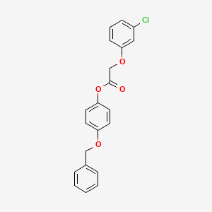 molecular formula C21H17ClO4 B3478483 4-(benzyloxy)phenyl (3-chlorophenoxy)acetate 