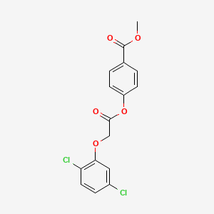 molecular formula C16H12Cl2O5 B3478489 methyl 4-{[(2,5-dichlorophenoxy)acetyl]oxy}benzoate 