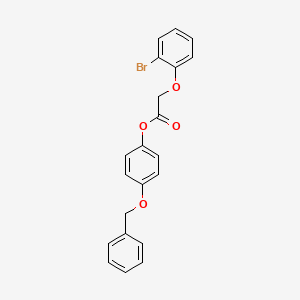 molecular formula C21H17BrO4 B3478496 4-(benzyloxy)phenyl (2-bromophenoxy)acetate 