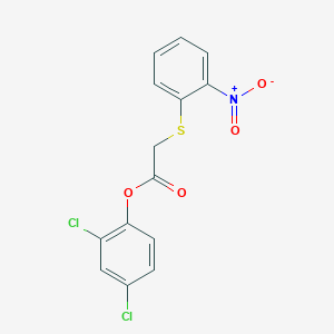 molecular formula C14H9Cl2NO4S B3478554 2,4-dichlorophenyl [(2-nitrophenyl)thio]acetate 