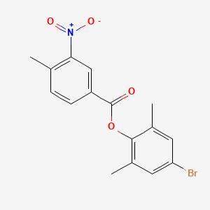 molecular formula C16H14BrNO4 B3478570 4-bromo-2,6-dimethylphenyl 4-methyl-3-nitrobenzoate 