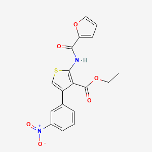 molecular formula C18H14N2O6S B3478574 ethyl 2-(2-furoylamino)-4-(3-nitrophenyl)-3-thiophenecarboxylate 