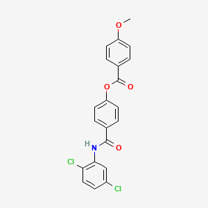 molecular formula C21H15Cl2NO4 B3478609 4-{[(2,5-dichlorophenyl)amino]carbonyl}phenyl 4-methoxybenzoate 