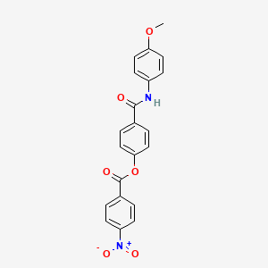 molecular formula C21H16N2O6 B3478638 4-{[(4-methoxyphenyl)amino]carbonyl}phenyl 4-nitrobenzoate 
