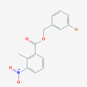 molecular formula C15H12BrNO4 B3478675 3-bromobenzyl 2-methyl-3-nitrobenzoate 