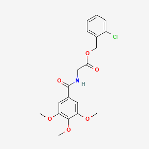 molecular formula C19H20ClNO6 B3478677 2-chlorobenzyl N-(3,4,5-trimethoxybenzoyl)glycinate 