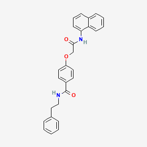 molecular formula C27H24N2O3 B3478690 4-[2-(1-naphthylamino)-2-oxoethoxy]-N-(2-phenylethyl)benzamide 