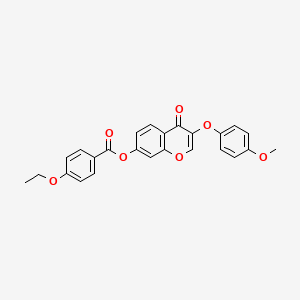 molecular formula C25H20O7 B3478702 3-(4-methoxyphenoxy)-4-oxo-4H-chromen-7-yl 4-ethoxybenzoate 