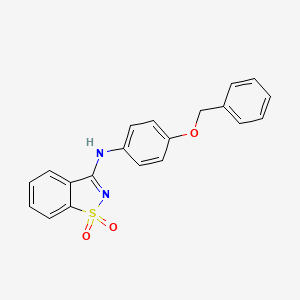 molecular formula C20H16N2O3S B3478709 N-[4-(benzyloxy)phenyl]-1,2-benzisothiazol-3-amine 1,1-dioxide 