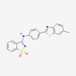 N-[4-(6-methyl-1,3-benzothiazol-2-yl)phenyl]-1,2-benzisothiazol-3-amine 1,1-dioxide