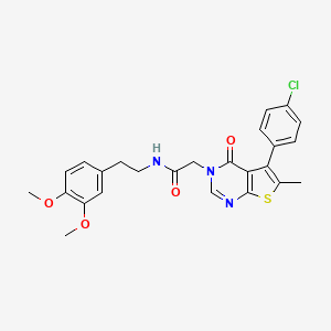 2-[5-(4-chlorophenyl)-6-methyl-4-oxothieno[2,3-d]pyrimidin-3(4H)-yl]-N-[2-(3,4-dimethoxyphenyl)ethyl]acetamide