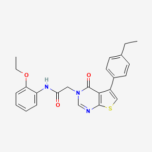 molecular formula C24H23N3O3S B3478735 N-(2-ethoxyphenyl)-2-[5-(4-ethylphenyl)-4-oxothieno[2,3-d]pyrimidin-3(4H)-yl]acetamide 