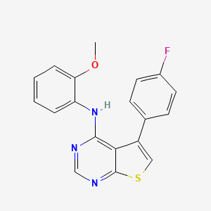 molecular formula C19H14FN3OS B3478751 5-(4-fluorophenyl)-N-(2-methoxyphenyl)thieno[2,3-d]pyrimidin-4-amine 