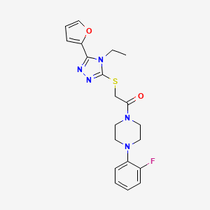 1-({[4-ethyl-5-(2-furyl)-4H-1,2,4-triazol-3-yl]thio}acetyl)-4-(2-fluorophenyl)piperazine