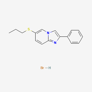 2-phenyl-6-(propylthio)imidazo[1,2-a]pyridine hydrobromide