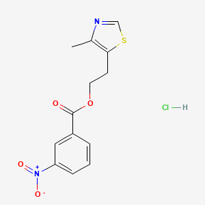 2-(4-methyl-1,3-thiazol-5-yl)ethyl 3-nitrobenzoate hydrochloride