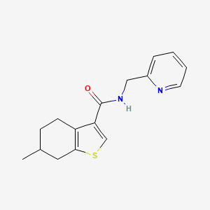 6-methyl-N-(2-pyridinylmethyl)-4,5,6,7-tetrahydro-1-benzothiophene-3-carboxamide