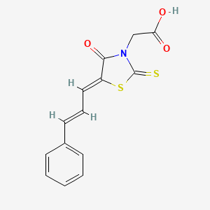 [4-oxo-5-(3-phenyl-2-propen-1-ylidene)-2-thioxo-1,3-thiazolidin-3-yl]acetic acid