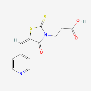 molecular formula C12H10N2O3S2 B3478838 3-[4-oxo-5-(4-pyridinylmethylene)-2-thioxo-1,3-thiazolidin-3-yl]propanoic acid 