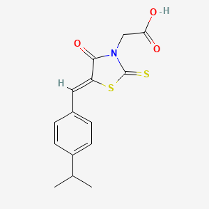 [5-(4-isopropylbenzylidene)-4-oxo-2-thioxo-1,3-thiazolidin-3-yl]acetic acid