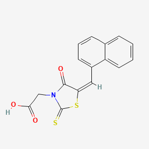 [5-(1-naphthylmethylene)-4-oxo-2-thioxo-1,3-thiazolidin-3-yl]acetic acid