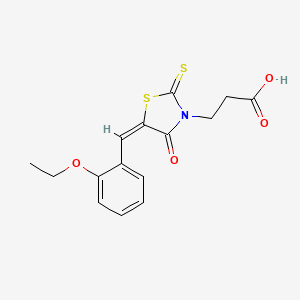 3-[5-(2-ethoxybenzylidene)-4-oxo-2-thioxo-1,3-thiazolidin-3-yl]propanoic acid