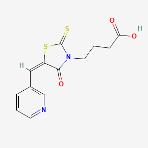 molecular formula C13H12N2O3S2 B3478970 4-[4-oxo-5-(3-pyridinylmethylene)-2-thioxo-1,3-thiazolidin-3-yl]butanoic acid 