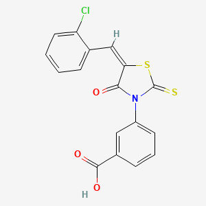 3-[5-(2-chlorobenzylidene)-4-oxo-2-thioxo-1,3-thiazolidin-3-yl]benzoic acid