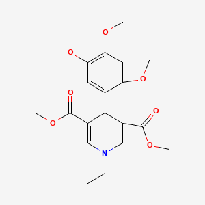 molecular formula C20H25NO7 B3478991 dimethyl 1-ethyl-4-(2,4,5-trimethoxyphenyl)-1,4-dihydro-3,5-pyridinedicarboxylate 