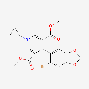 dimethyl 4-(6-bromo-1,3-benzodioxol-5-yl)-1-cyclopropyl-1,4-dihydro-3,5-pyridinedicarboxylate