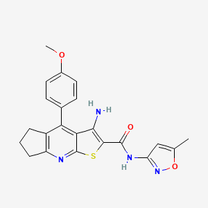 3-amino-4-(4-methoxyphenyl)-N-(5-methyl-3-isoxazolyl)-6,7-dihydro-5H-cyclopenta[b]thieno[3,2-e]pyridine-2-carboxamide