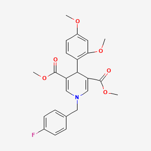 molecular formula C24H24FNO6 B3479044 dimethyl 4-(2,4-dimethoxyphenyl)-1-(4-fluorobenzyl)-1,4-dihydro-3,5-pyridinedicarboxylate 