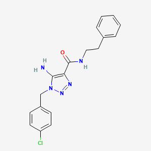 5-amino-1-(4-chlorobenzyl)-N-(2-phenylethyl)-1H-1,2,3-triazole-4-carboxamide