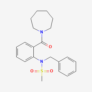molecular formula C21H26N2O3S B3479067 N-[2-(1-azepanylcarbonyl)phenyl]-N-benzylmethanesulfonamide 