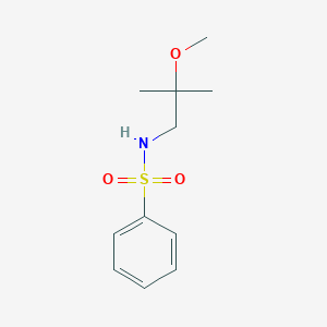 molecular formula C11H17NO3S B3479072 N-(2-methoxy-2-methylpropyl)benzenesulfonamide 