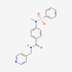 molecular formula C20H19N3O3S B3479080 4-[methyl(phenylsulfonyl)amino]-N-(4-pyridinylmethyl)benzamide 