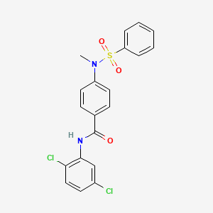 molecular formula C20H16Cl2N2O3S B3479095 N-(2,5-dichlorophenyl)-4-[methyl(phenylsulfonyl)amino]benzamide 