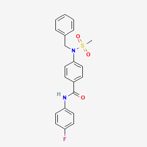 4-[benzyl(methylsulfonyl)amino]-N-(4-fluorophenyl)benzamide