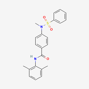 molecular formula C22H22N2O3S B3479101 N-(2,6-dimethylphenyl)-4-[methyl(phenylsulfonyl)amino]benzamide 