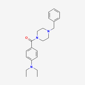 molecular formula C22H29N3O B3479102 4-[(4-benzyl-1-piperazinyl)carbonyl]-N,N-diethylaniline 